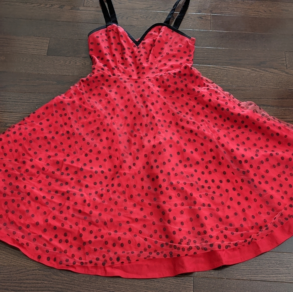 Red&Black Polka Dot dress